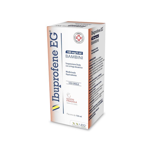 Ibuprofene EG  Sospensione Orale 100mg/5ml Fragola Senza Zucchero  - 1