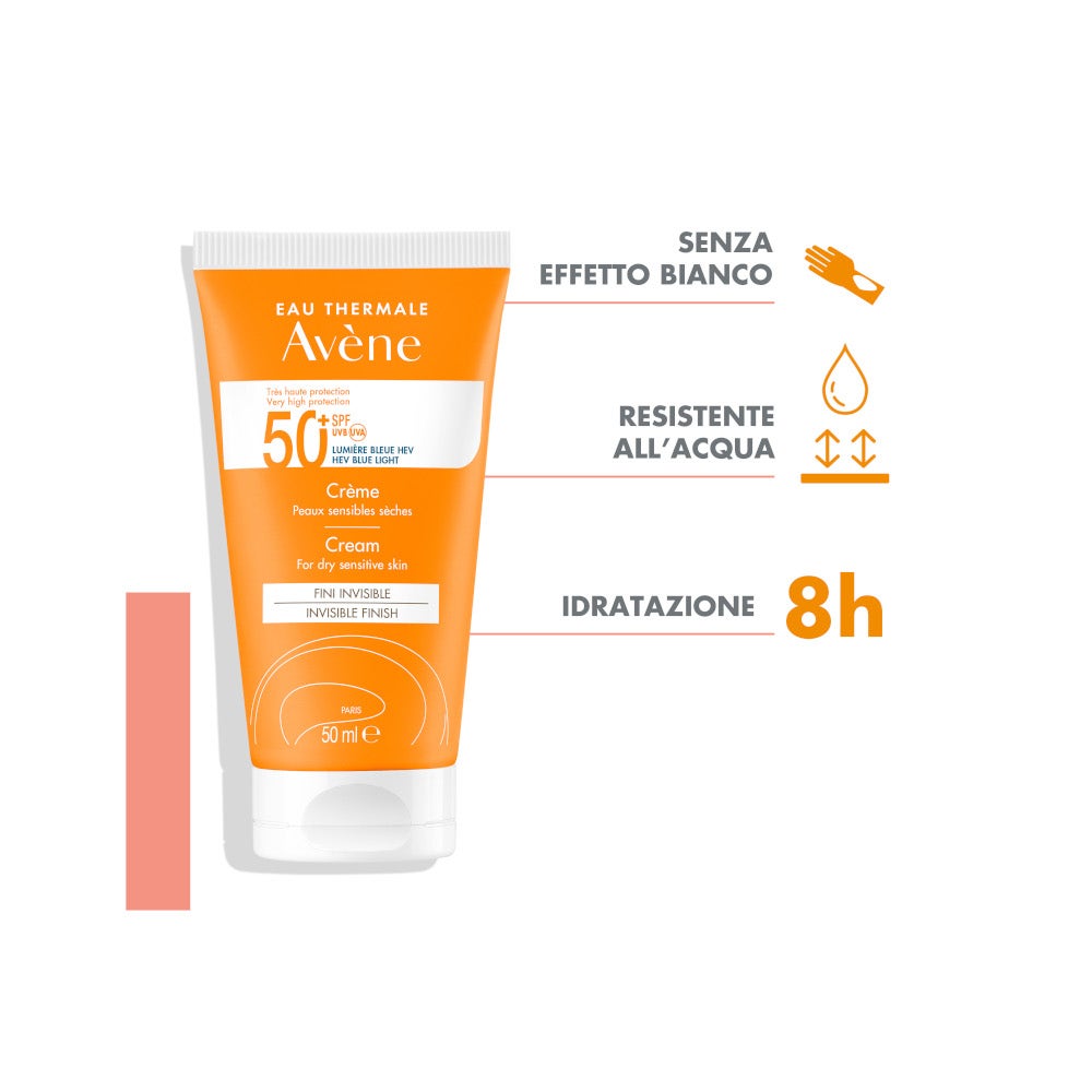 Avène Crema SPF 50+ Solare Viso 50ml-1