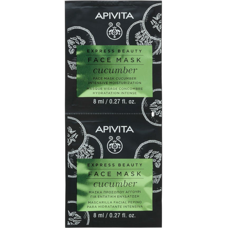 Apivita Express Beauty Maschera Viso Idratazione Intensa Cetriolo 2x8ml  - 2