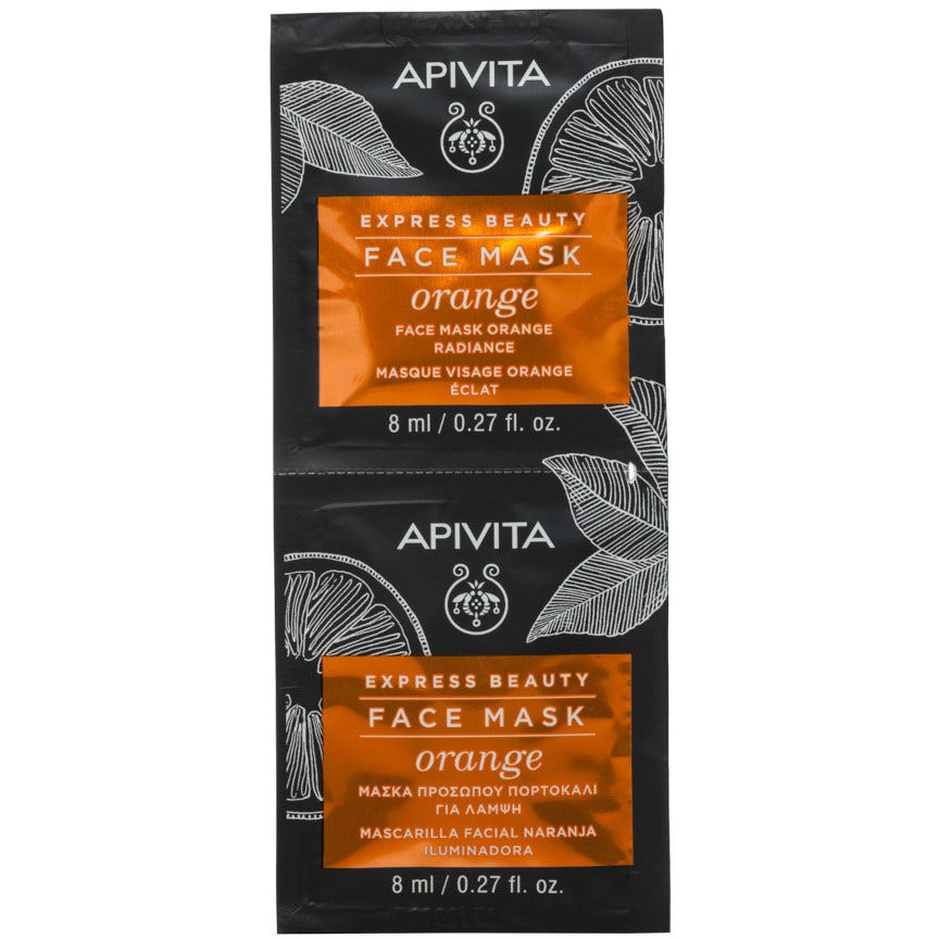 Apivita Express Beauty Maschera Viso Illuminante Arancia 2x8ml  - 2