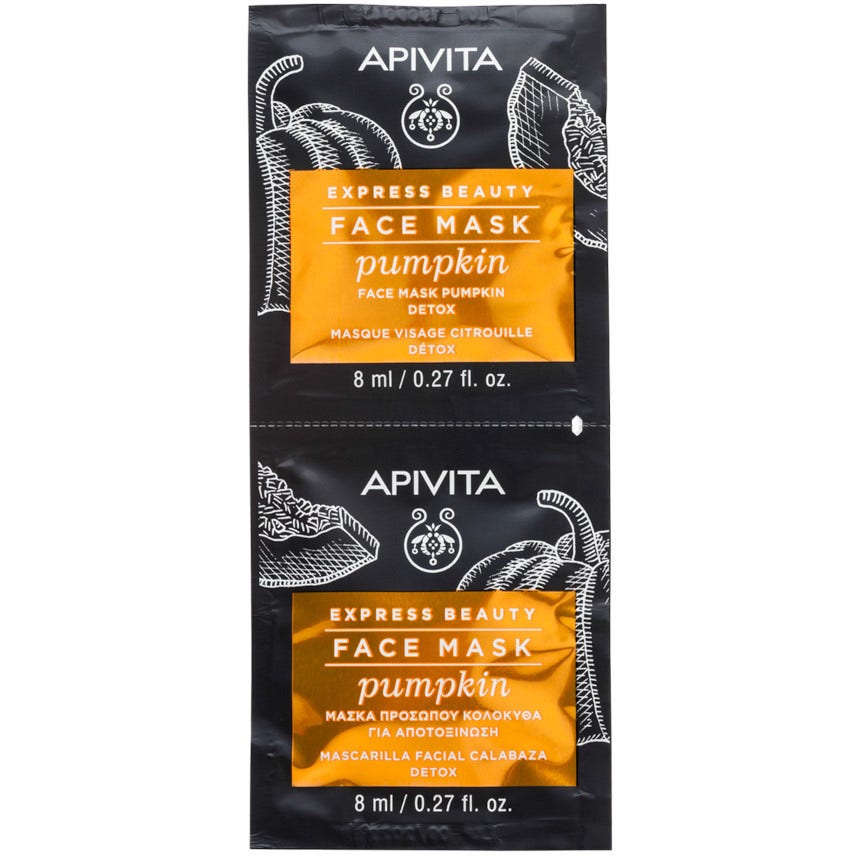 Apivita Express Beauty Maschera Viso Detossinante Zucca 2x8ml  - 2