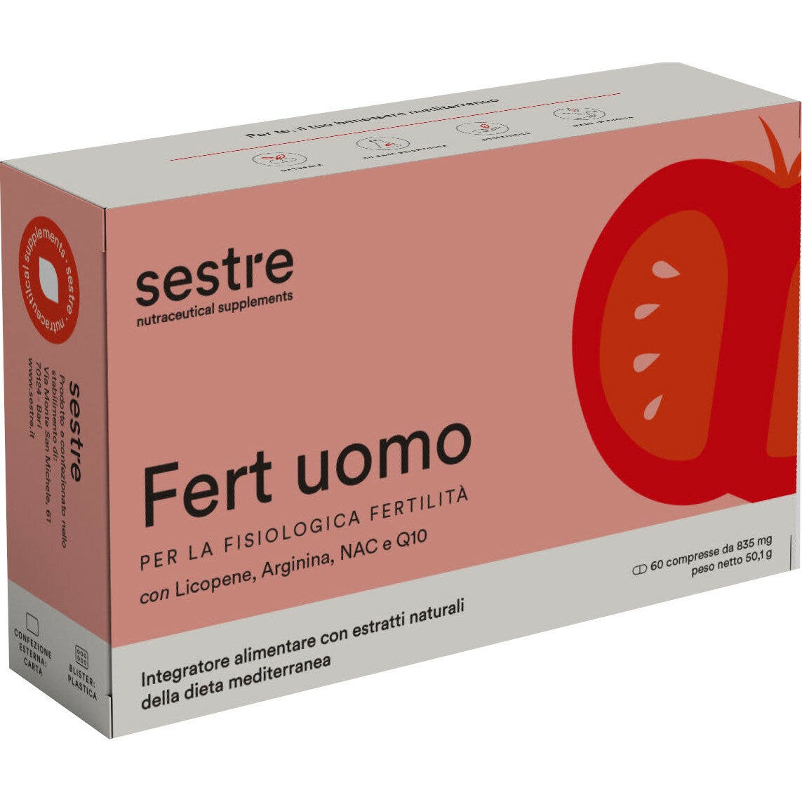 Fert Uomo Integratore per la Fertilità 60 compresse-1
