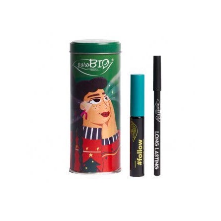Purobio Kit Mascara Follow 8ml + Matita 01 Nera Long Last 1,1g-1