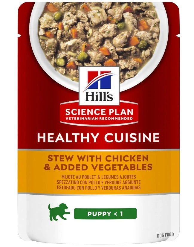 Hill's Science Plan Healthy Cuisine Puppy Medium & Large Breed Al Pollo Bustina 90gr-1