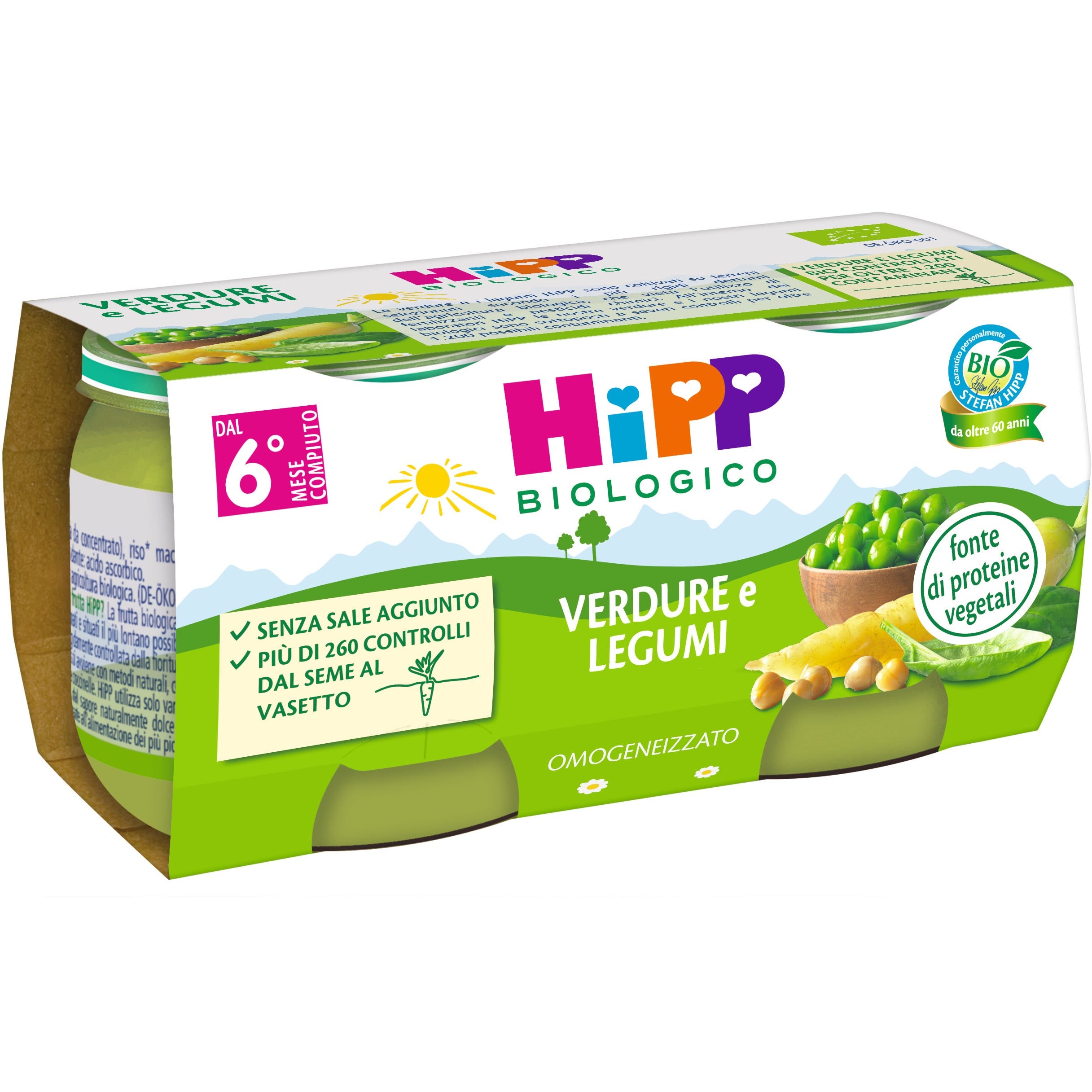 Hipp Bio Omogeneizzato Verdure/Legumi 2x80g 6Mesi+ - 2