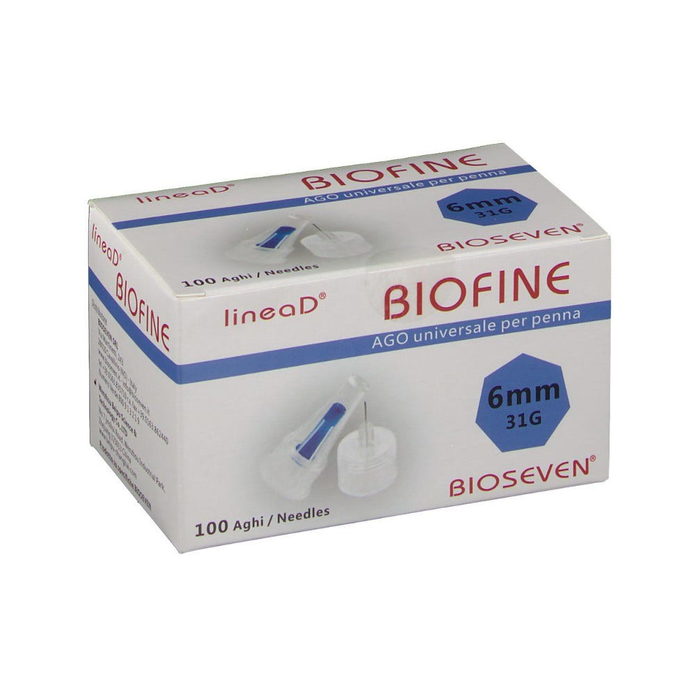 Linea D Biofine Ago Per Penna Insulina G31 6mm 100 Pezzi  - 3