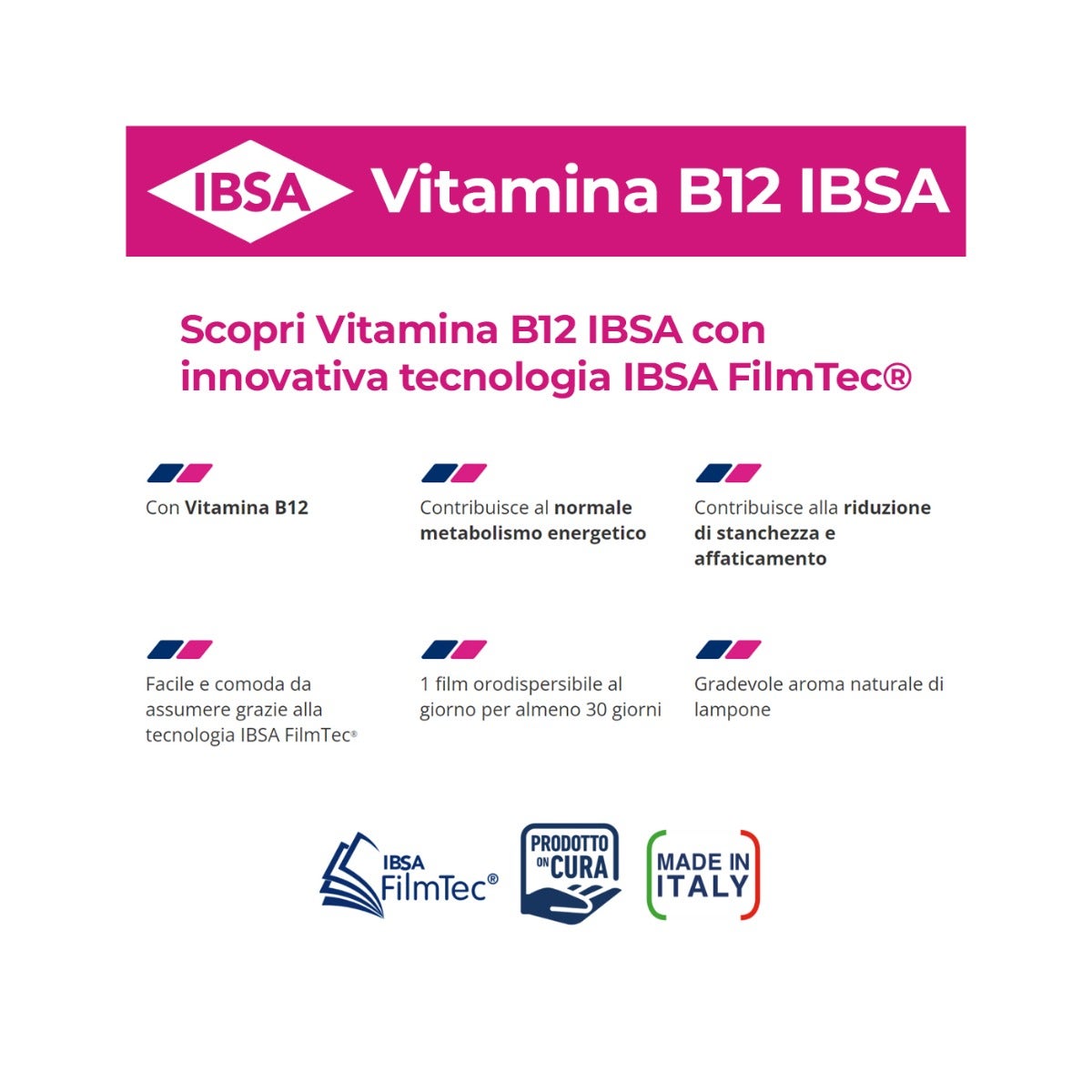 Ibsa Vitamina B12 30 Film Orali: Integratore Energetico Quotidiano-3