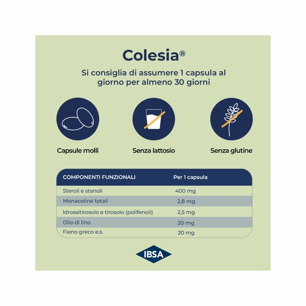 Colesia Per Il Metabolismo E Il Colesterolo 30 Capsule Molli-9