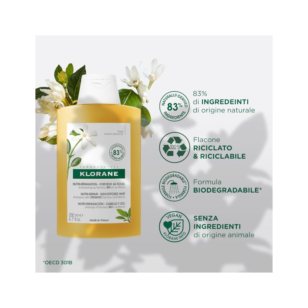 Klorane Shampoo Nutritivo Tamanu Bio E Monoï 200ml-4