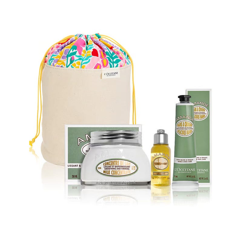 L'Occitane Cofanetto Mandorla Crema Corpo 200ml + Olio Doccia 75ml + Crema Mani 75ml-1