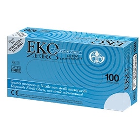 Eco Zero Guanto Nitrile Superficie Microruvida No Talco XL 100 Pezzi  - 3