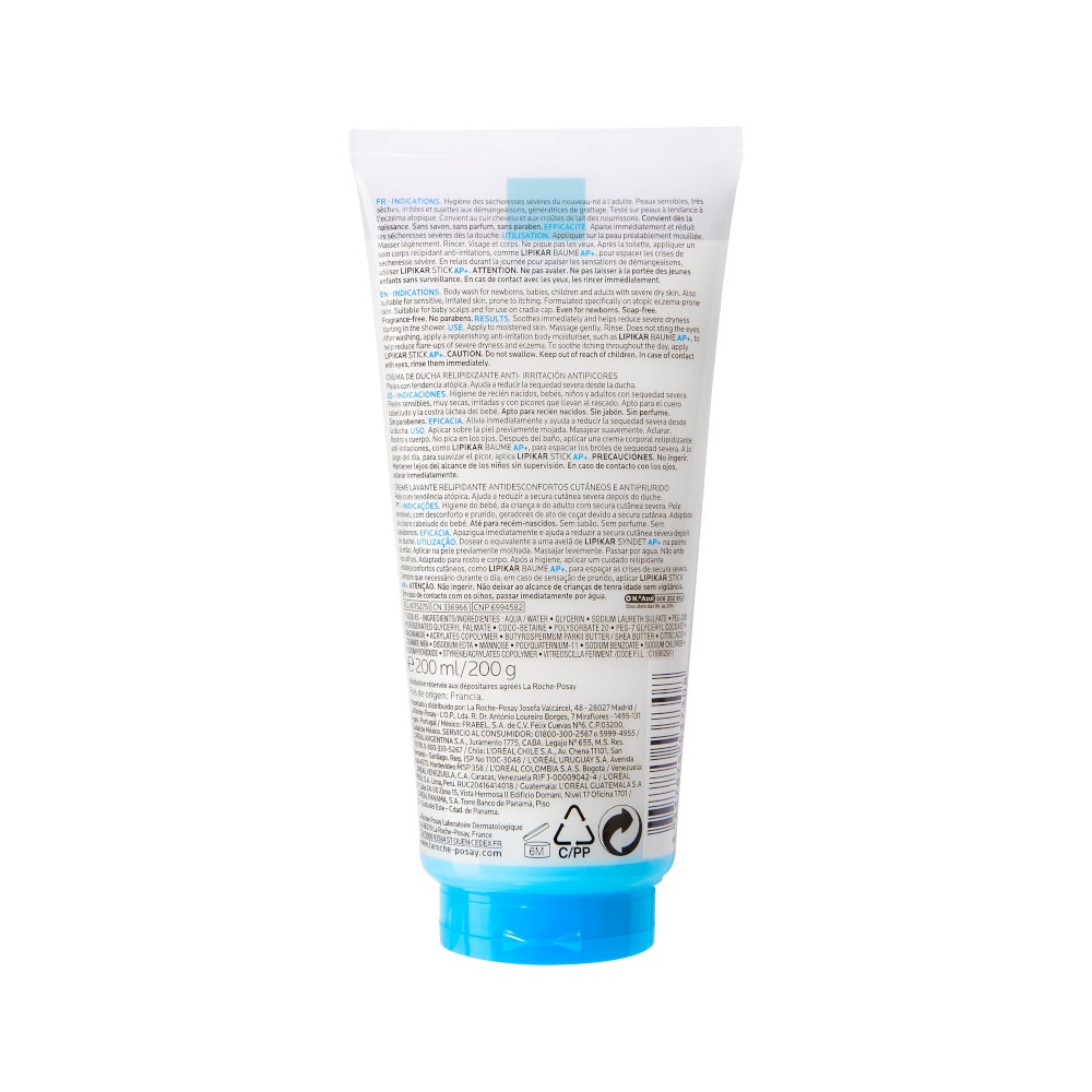 La Roche-Posay Lipikar Syndet AP+ Crema Detergente Corpo 200 ml-3