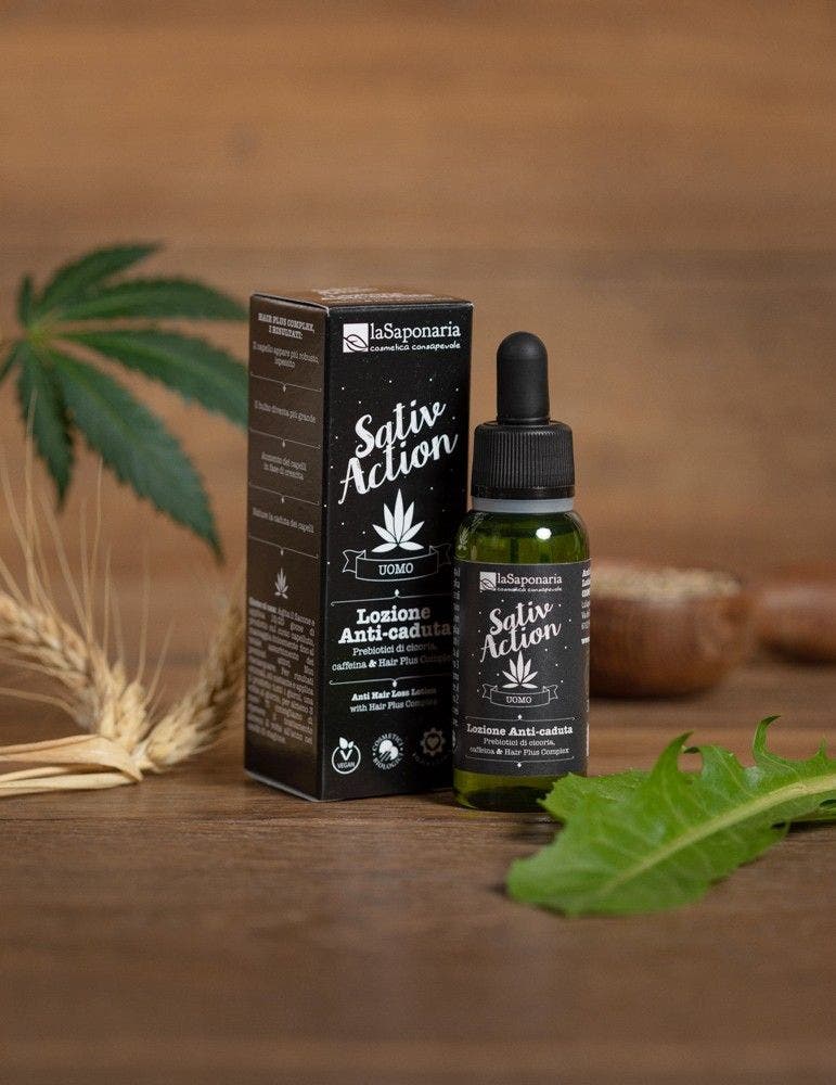 La Saponaria Sativaction Lozione Anticaduta Capelli Uomo 30ml  - 2