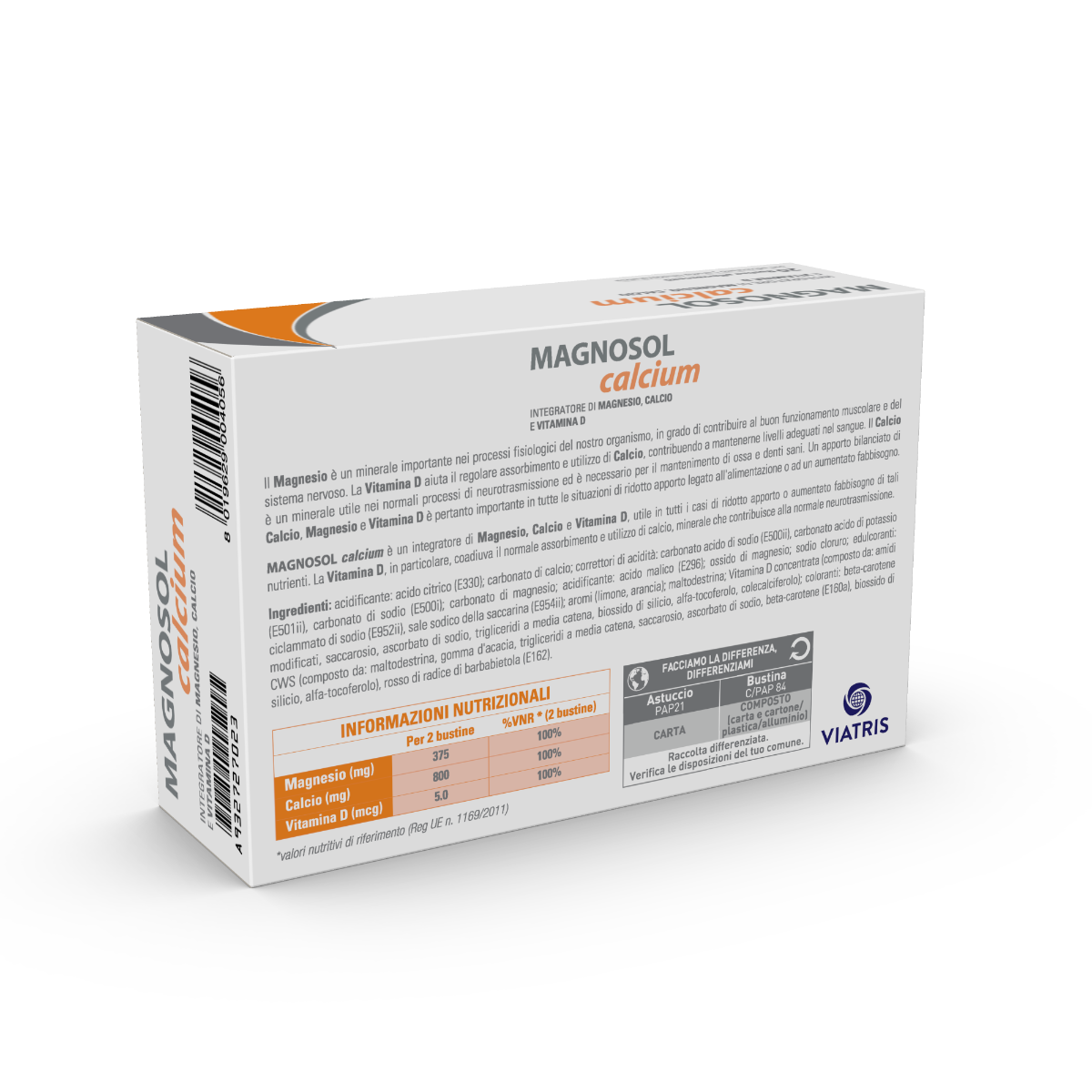 Magnosol Calcium Polvere Effervescente 20 Bustine -5