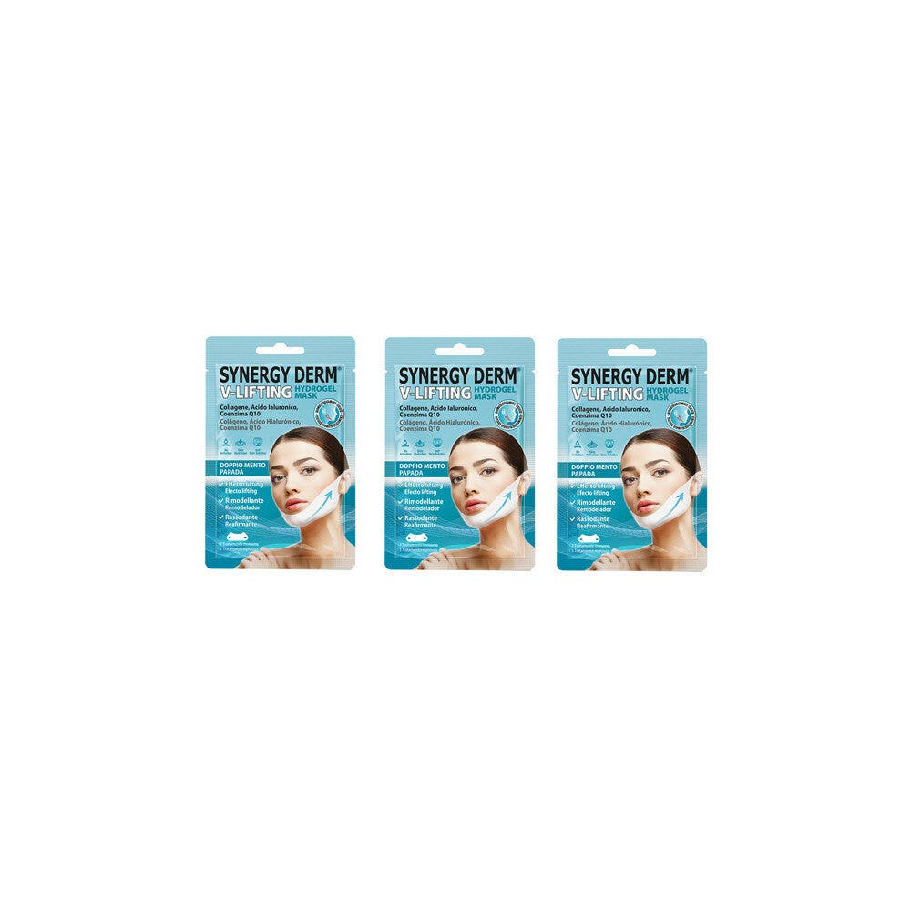 Synergy Derm Maschera Mento Hydrogel Idratante Effetto Lifting 3 Bustine Singole-2