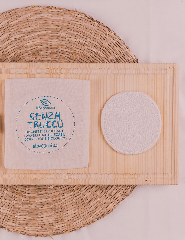 La Saponaria Set Dischetti Struccanti Cotone Biologico Fair Trade 3 Pezzi-2