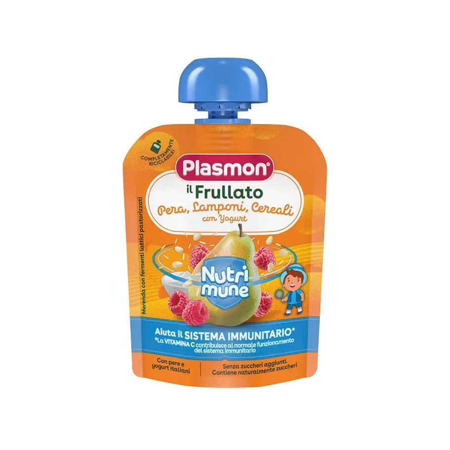 Plasmon Nutri-Mune Frullato Pera/Lampone/Cereali/Yogurt 85g-2