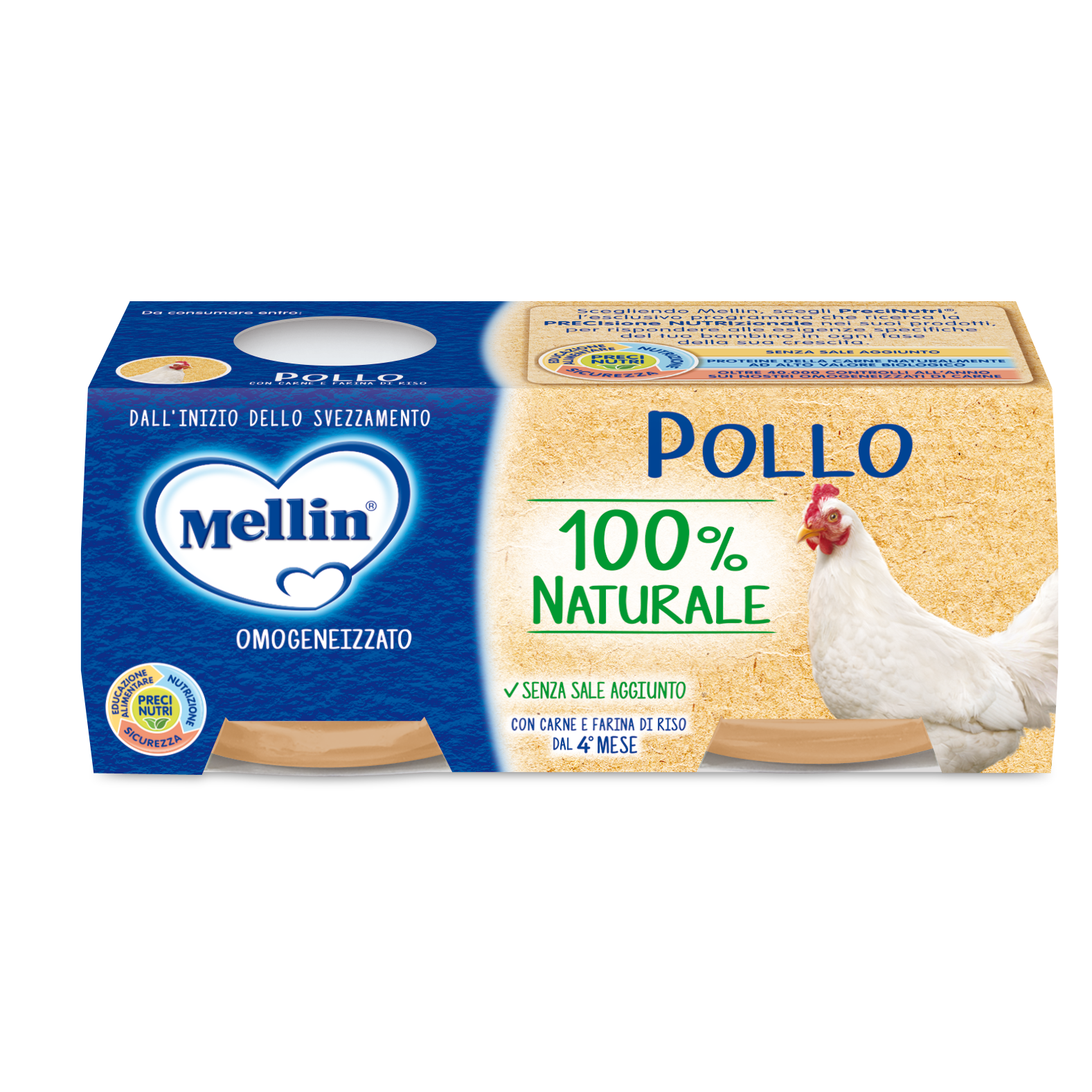 Mellin Omogeneizzato Pollo 2X80g  - 2
