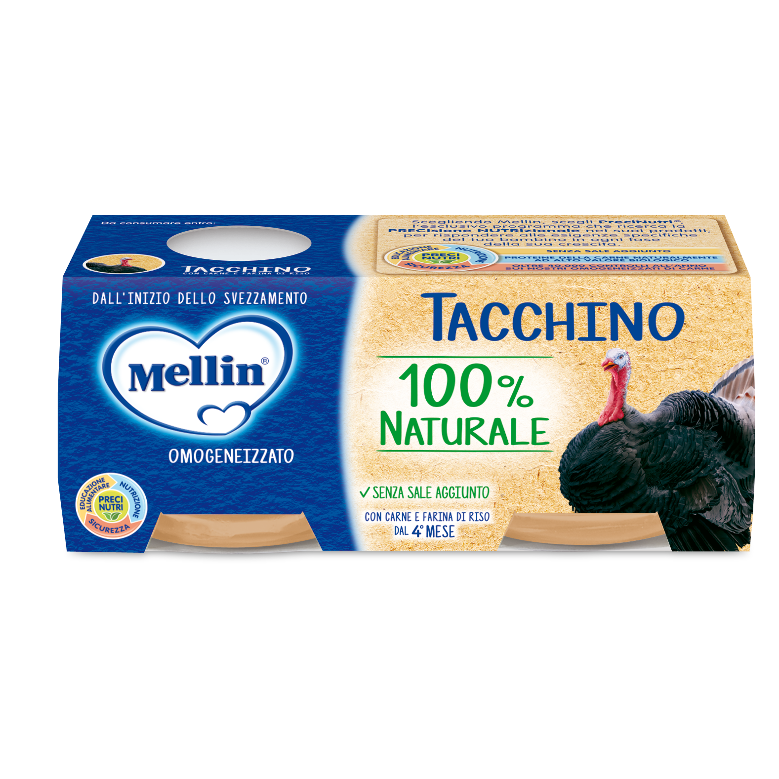 Mellin Omogeneizzato Tacchino 2x80g  - 3