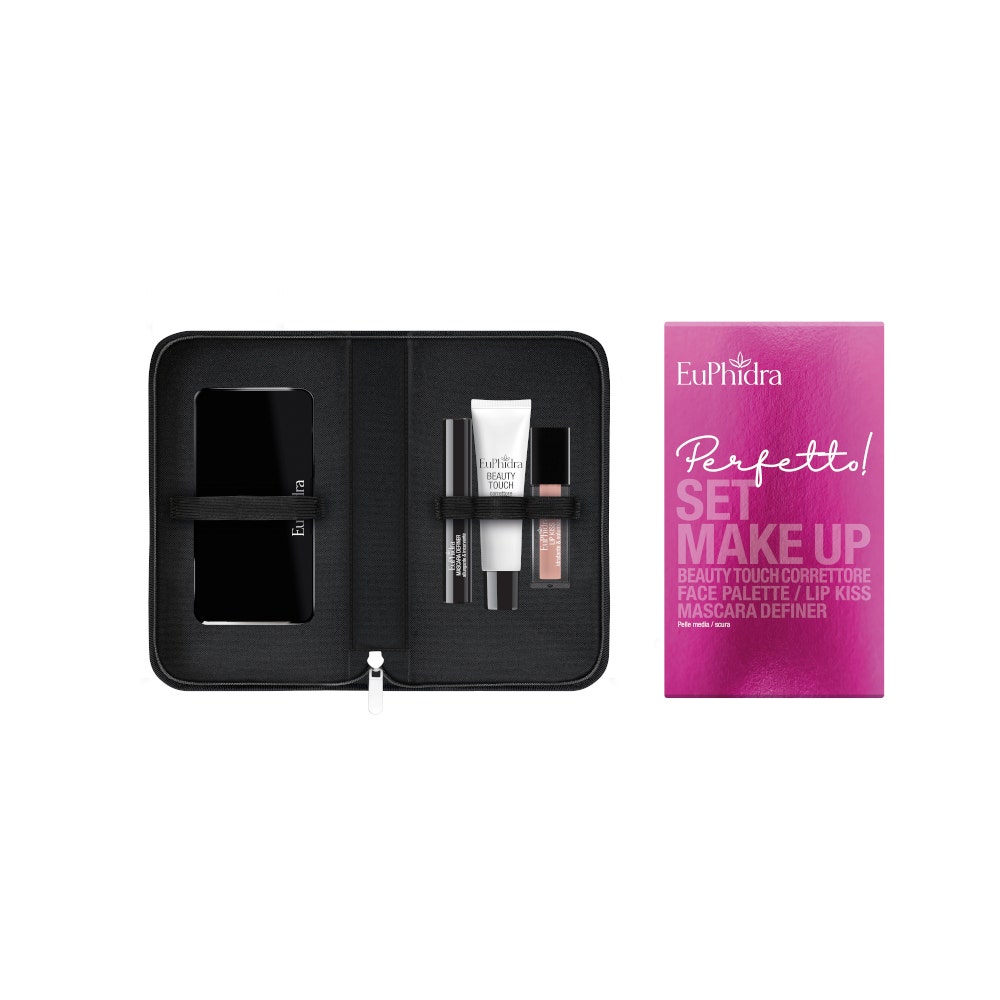 Euphidra Set Make Up Pelli Chiare/Medie Con 1 Correttore + 1 Mini Mascara + 1 Lip Gloss + 1 Face Palette  - 1