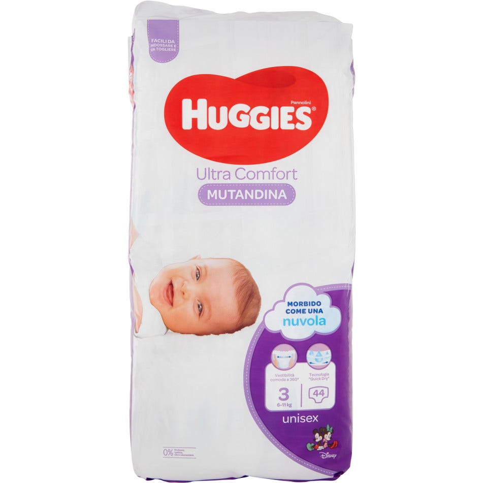 Huggies Ultra Comfort Pannolini Mutandina Taglia 3 44 Pezzi  - 1