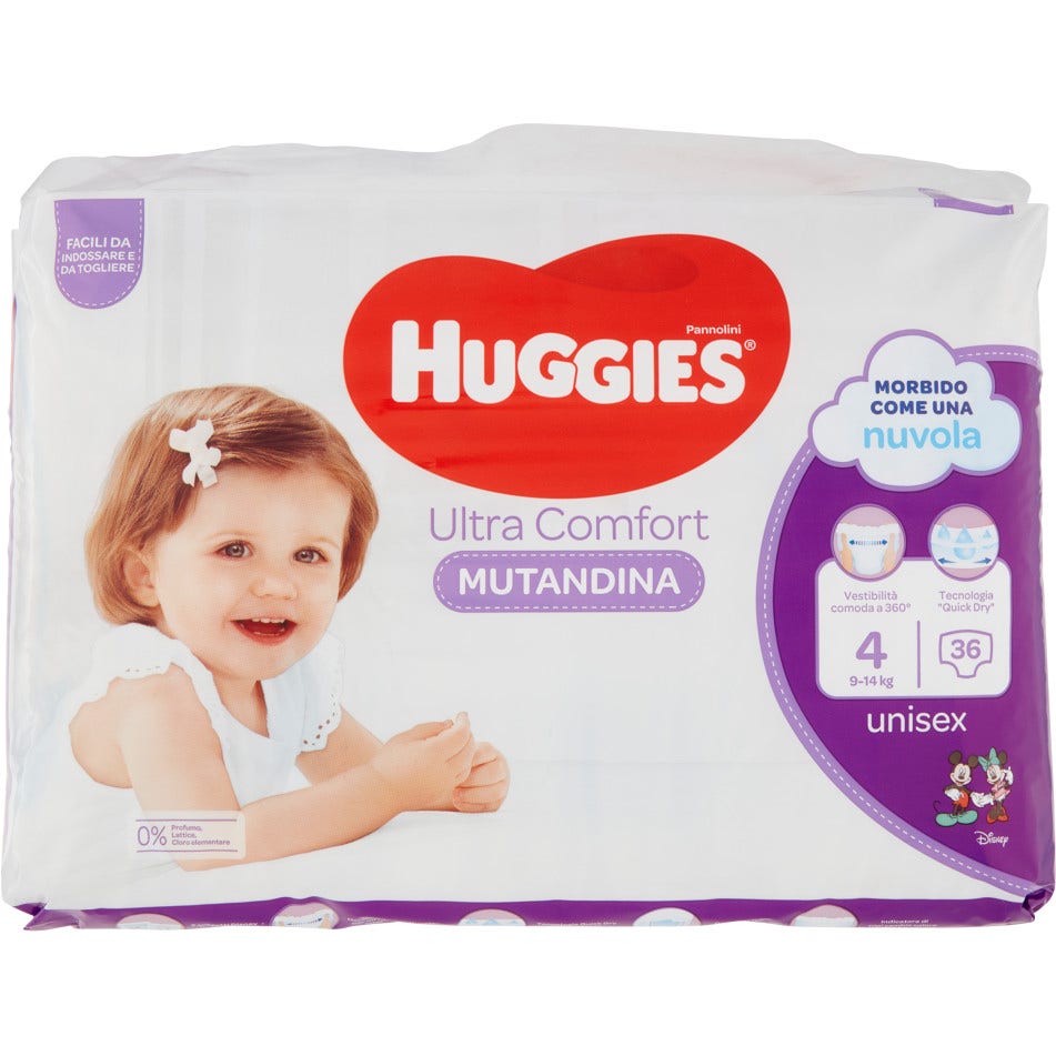 Huggies Ultra Comfort Pannolini Mutandina Taglia 4 36 Pezzi  - 1