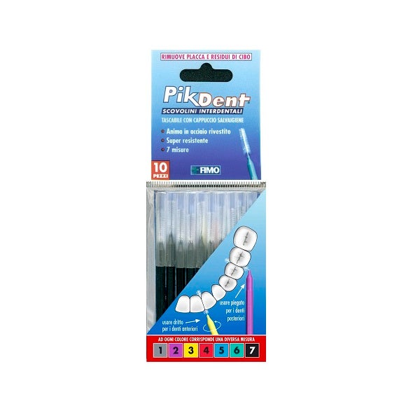 Pikdent Scovolini Interdentali 7 Nero 10 Pezzi   - 2