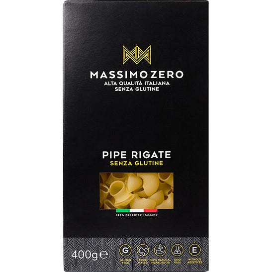 Massimo Zero Pipe Rigate Senza Glutine 400g-1