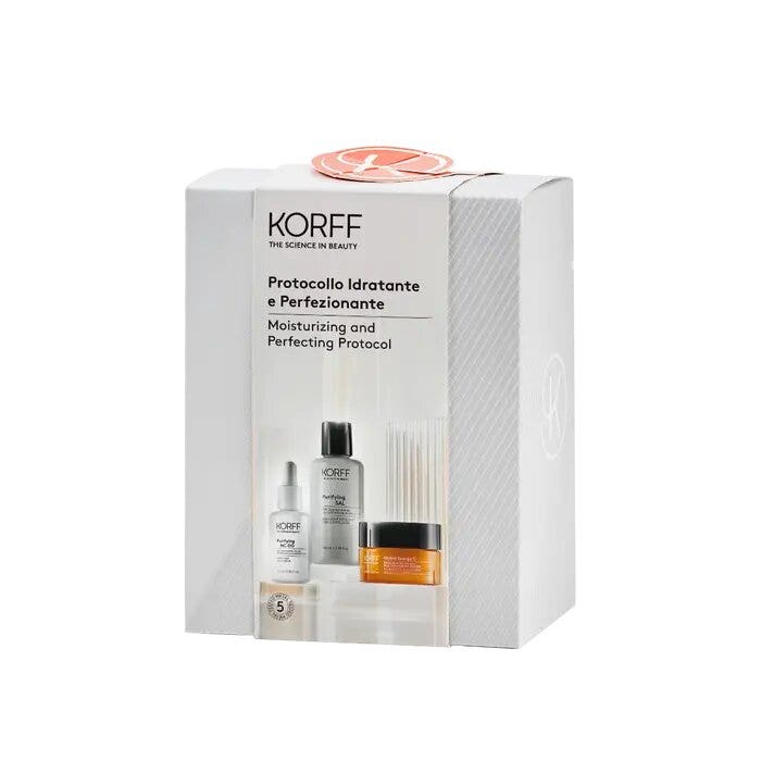 Korff Cofanetto Idratante Perfezionante Soluzione Esfoliante 100ml + Siero Viso 30ml + Crema Viso 50ml-3