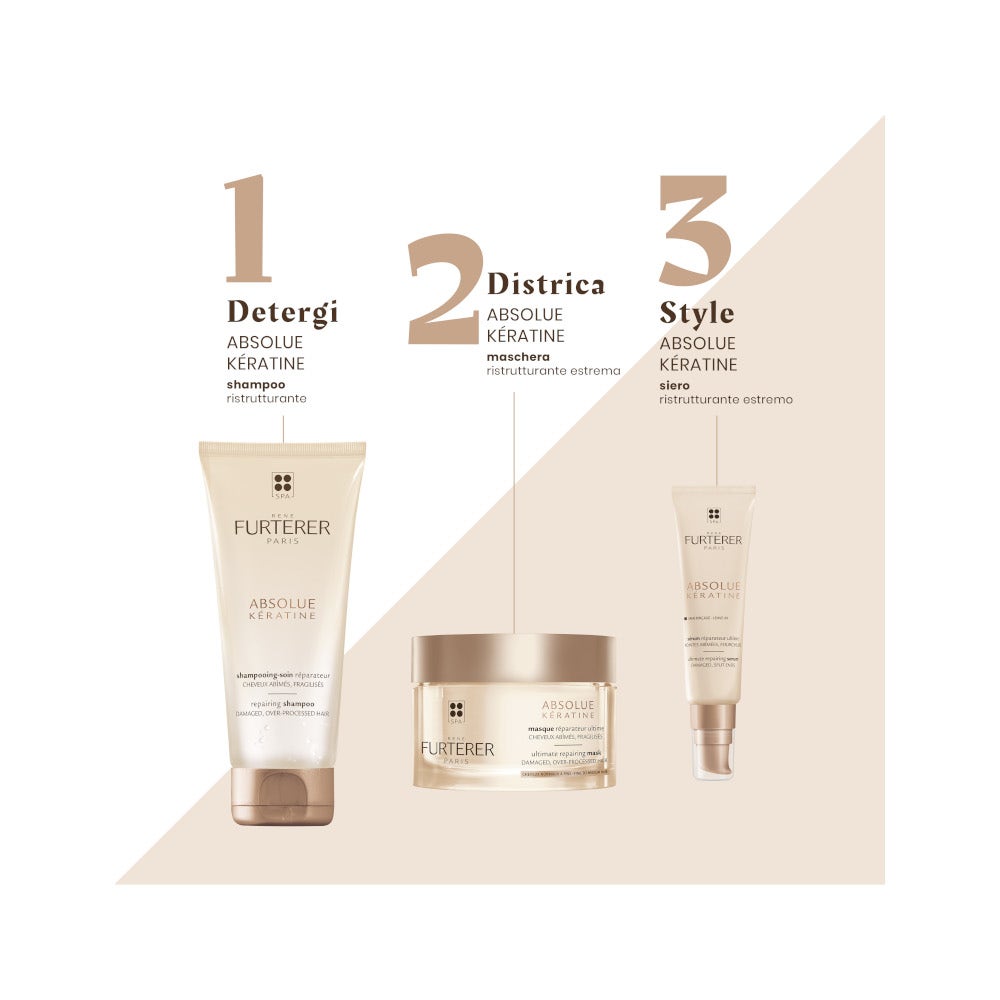 René Furterer Absolue Keratine Maschera Ristrutturante Estrema Capelli Danneggiati E Fragilizzati  200ml-3
