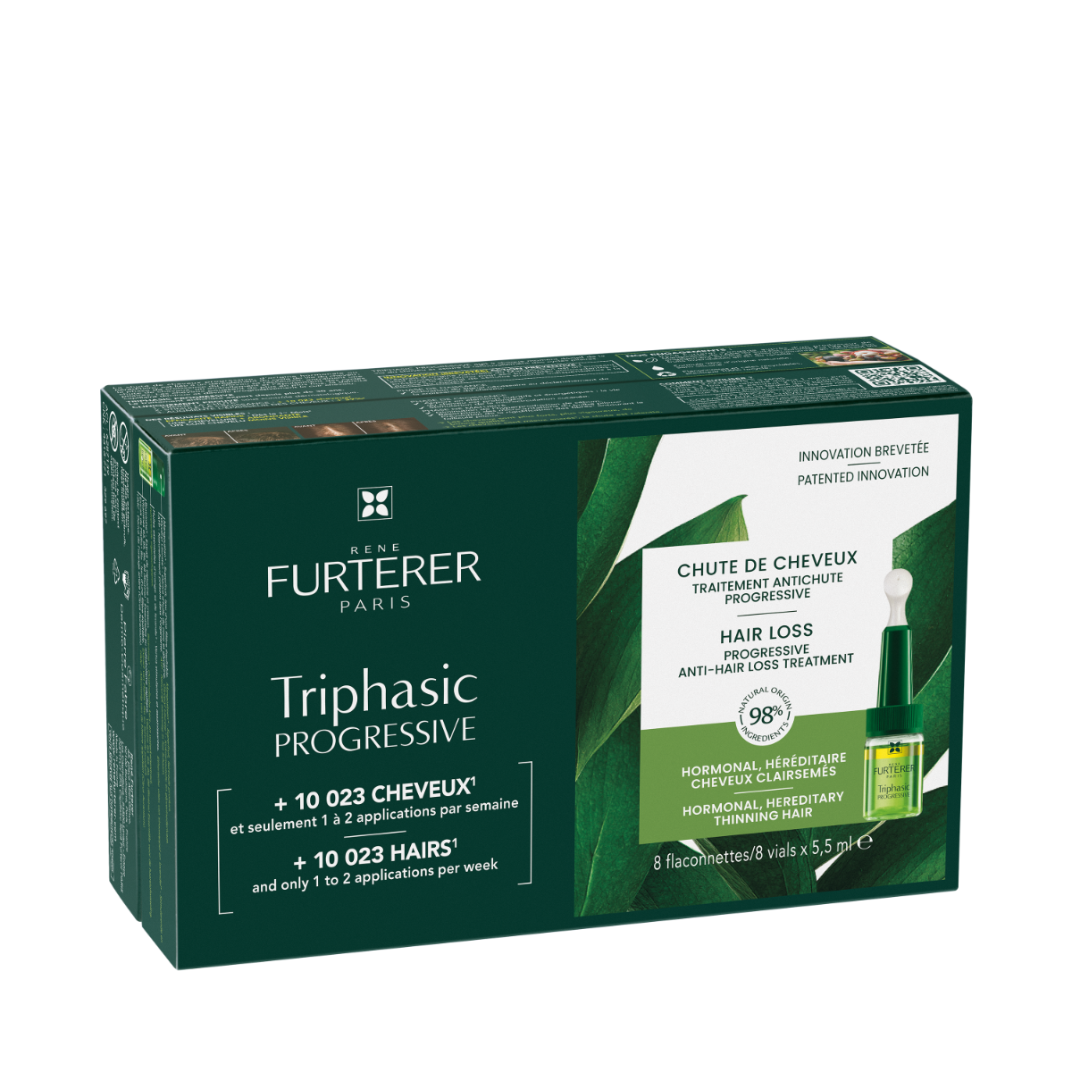 Rene Furterer Triphasic  Progressive Trattamento Contro La Caduta Dei Capelli Progressiva Senza Risciacquo 8 Flaconi-4