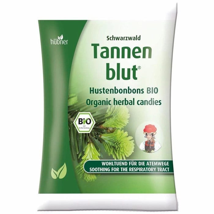 Hubner Tannen Blut Caramelle Al Mentolo BIO 75g-1