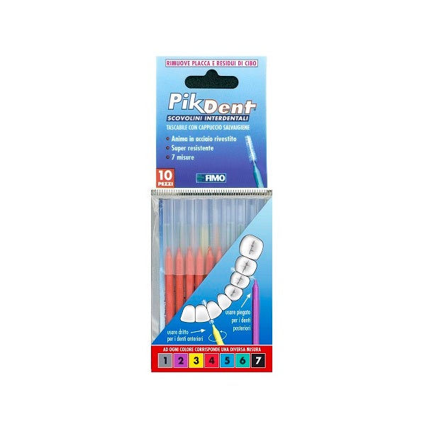 Pikdent Scovolini Interdentali 4 Rosso 10 Pezzi  - 3