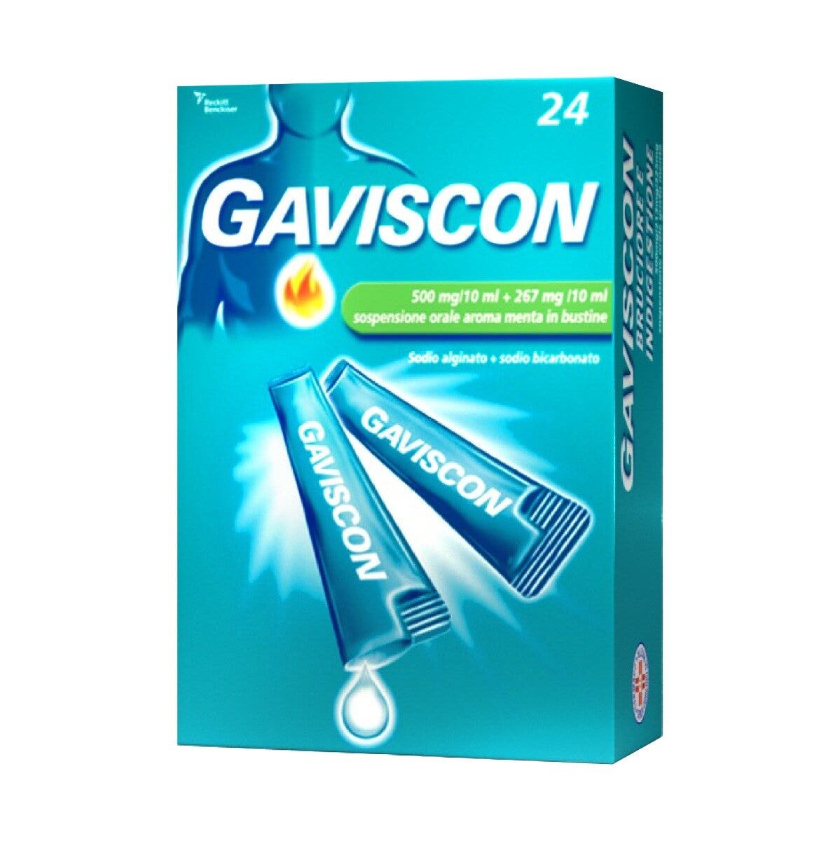 Gaviscon 24 Bustine 500+267mg/10ml-2