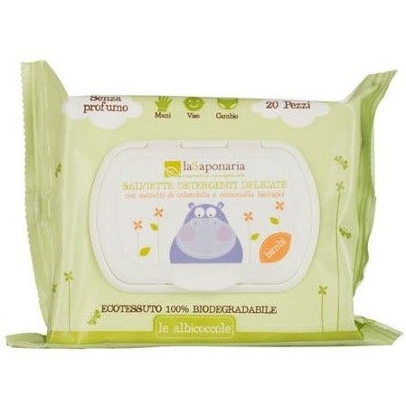 La Saponaria Bio Le Albicoccole Salviette Detergenti Delicate 20 Pezzi  - 1