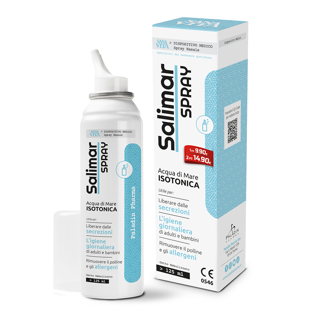 Sanavita Salimar Spray Nasale Isotonico 125ml  - 2
