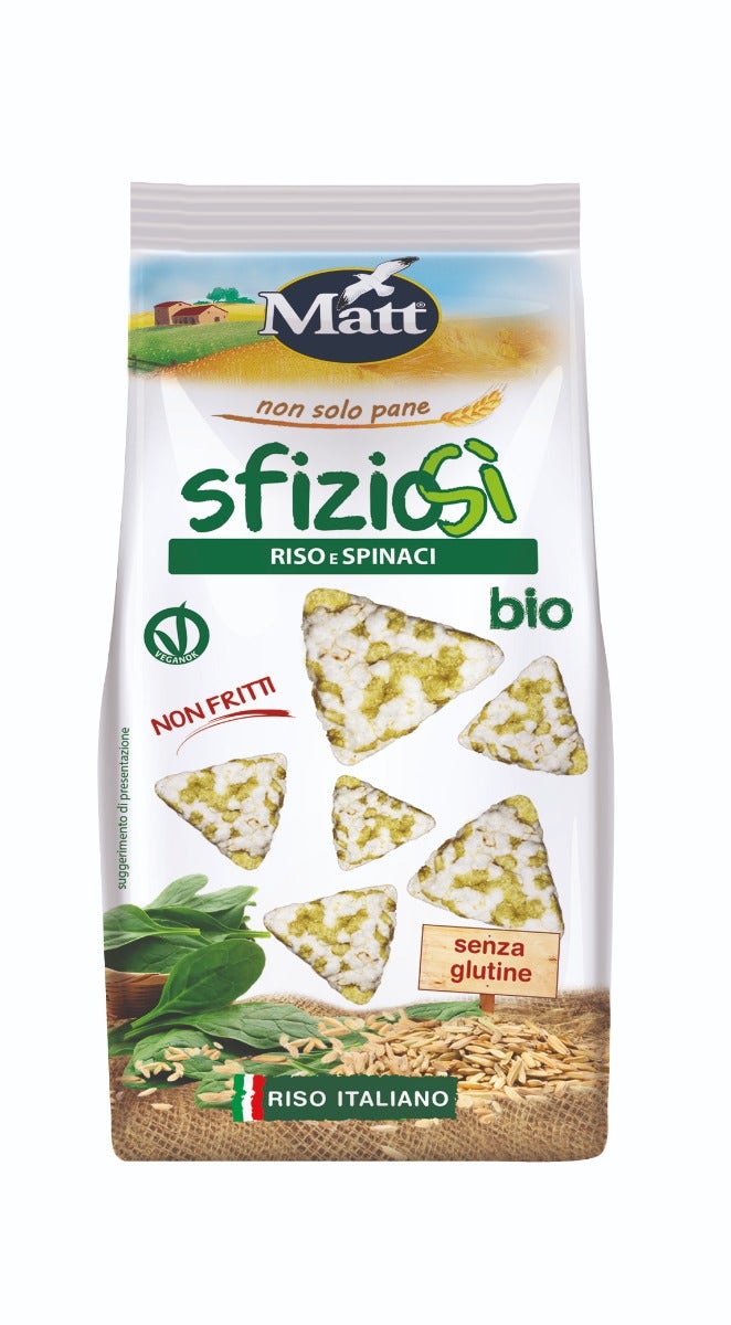 Matt Snack Sfiziosi Riso/Spinaci Bio 60g-3