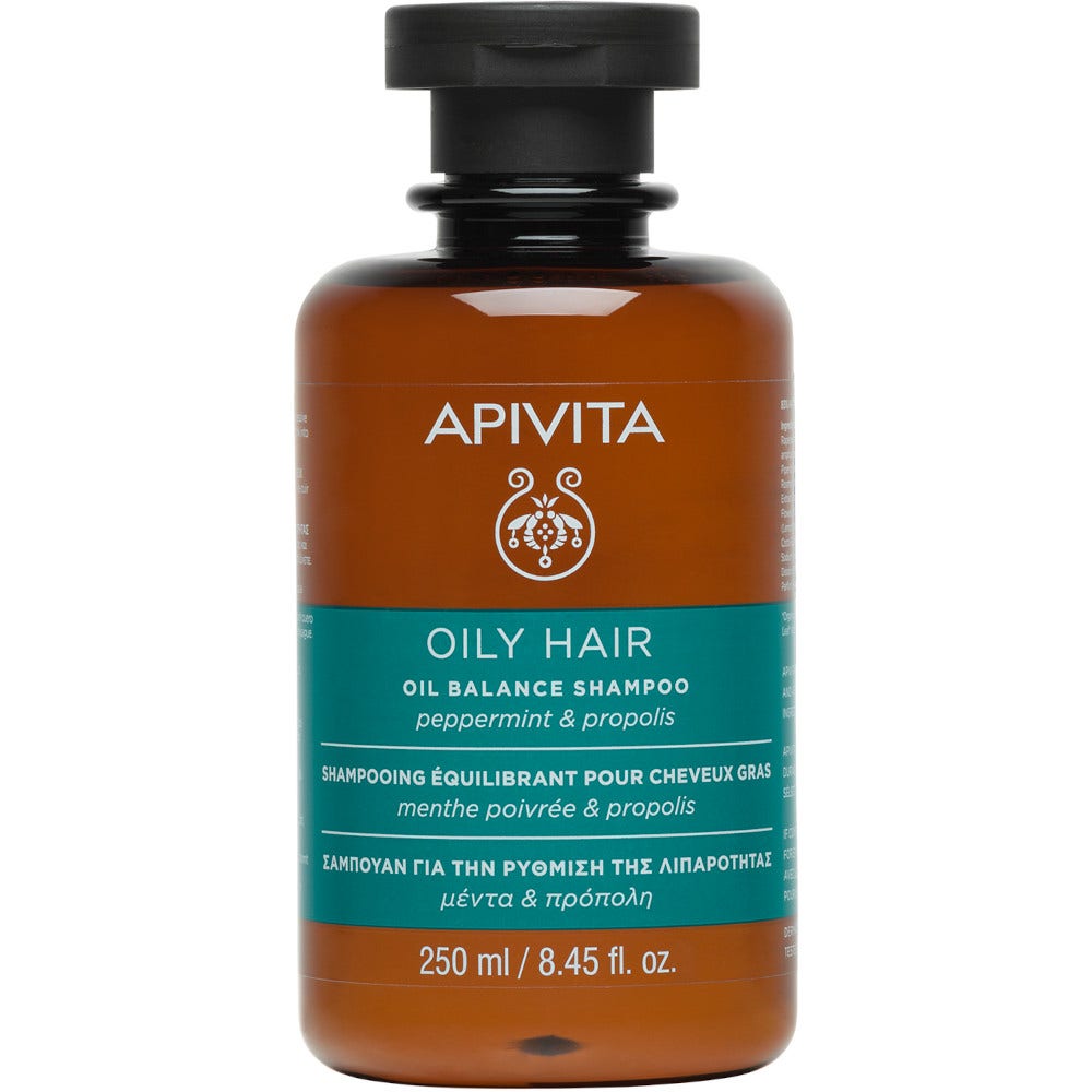 Apivita Shampoo Sebo-Regolatore Menta Piperita/Propoli 250ml  - 1