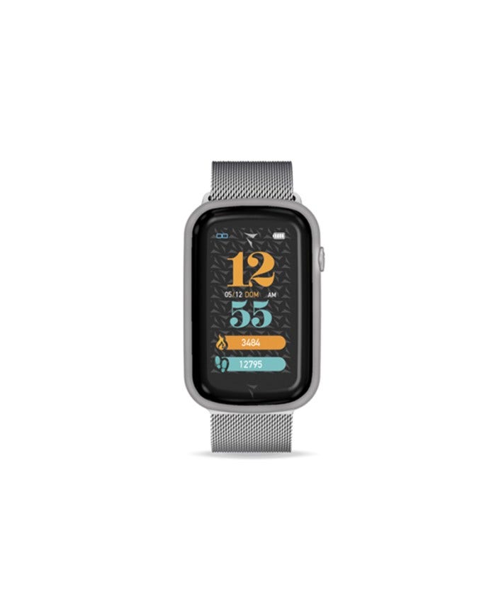 Techmade Smartwatch Steps Cinturino In Acciaio Maglia Milano Silver-1
