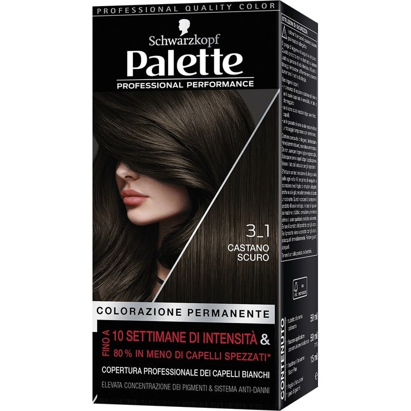 Schwarzkopf Palette Professional Performance Colorazione Permanente 3-1 Castano Scuro 170g - 2