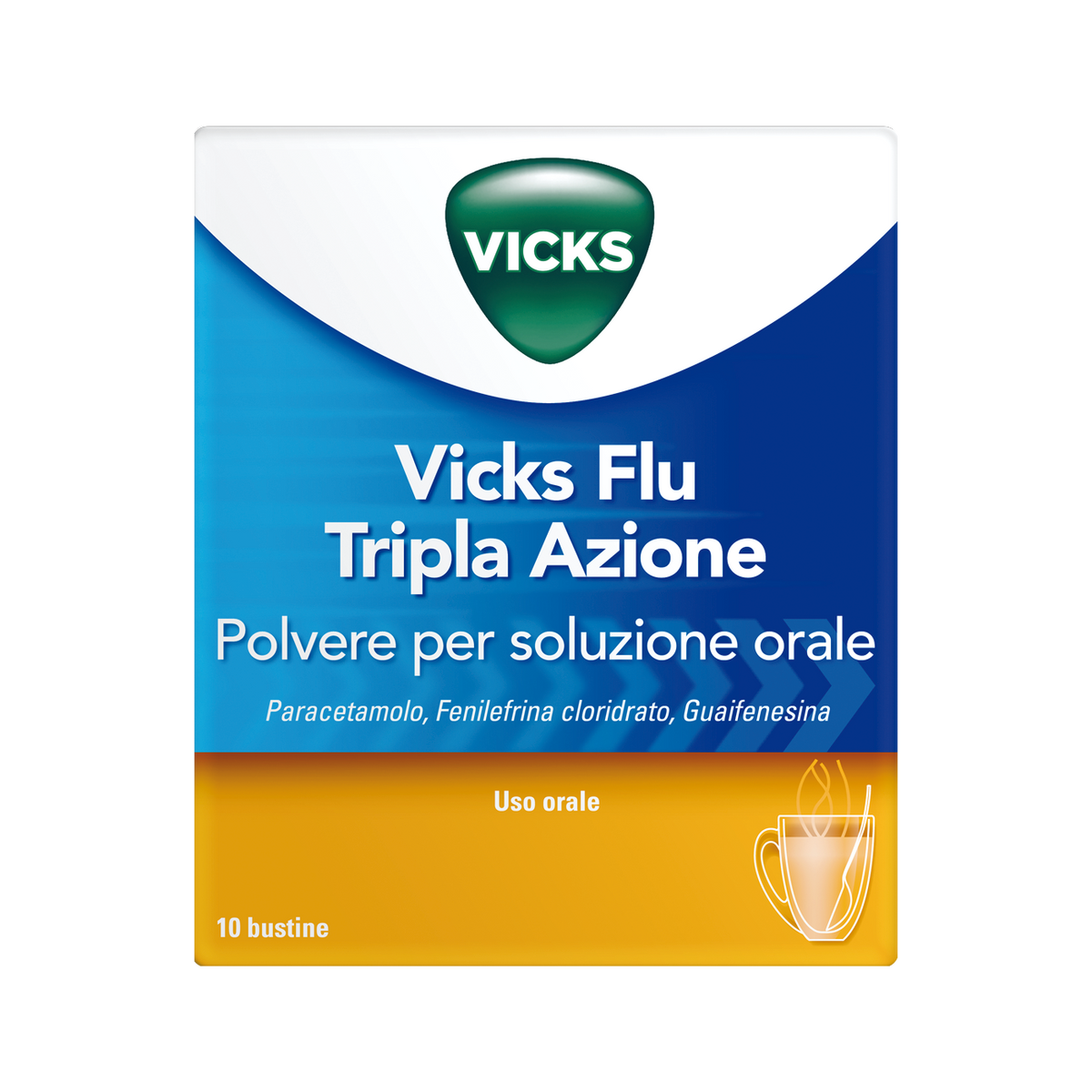 Vicks Flu Tripla Azione Raffreddore E Influenza10 Buste  - 4