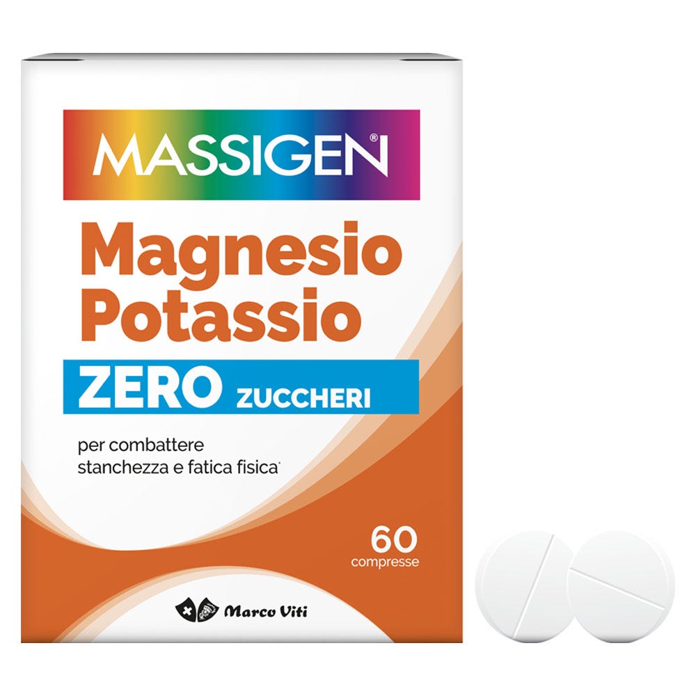 Massigen Magnesio E Potassio Senza Zucchero 60 Compresse-4