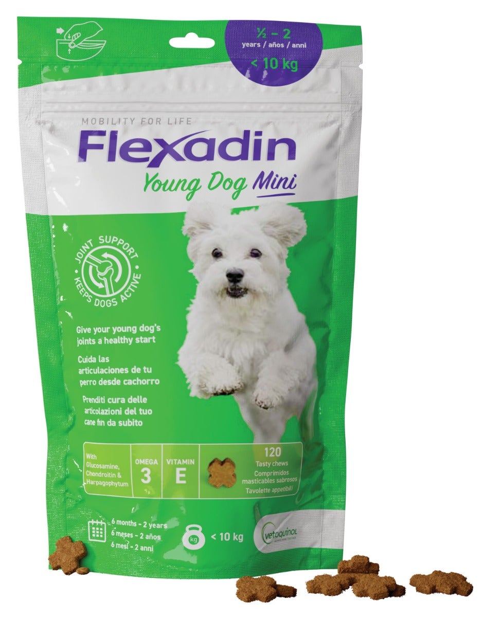 Flexadin Young Mangime Complementare Articolazioni Cani Giovani Taglia Mini 120 Tavolette-4